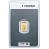 1g Lingotto d'oro Heraeus