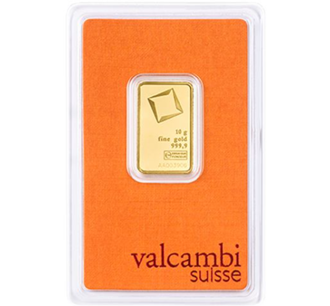 10g Lingotto d'oro Valcambi