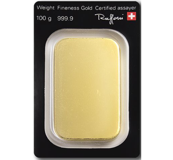 100 g Lingotto d'oro Argor Heraeus