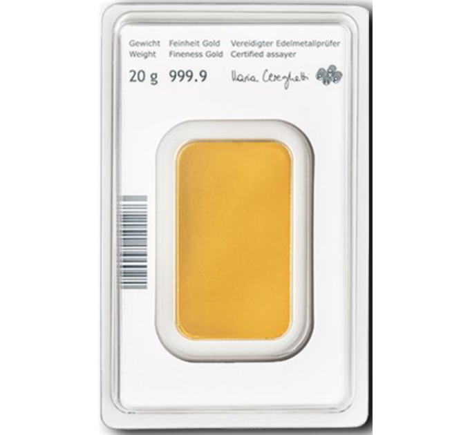 20g Lingotto d'oro Austrian Mint