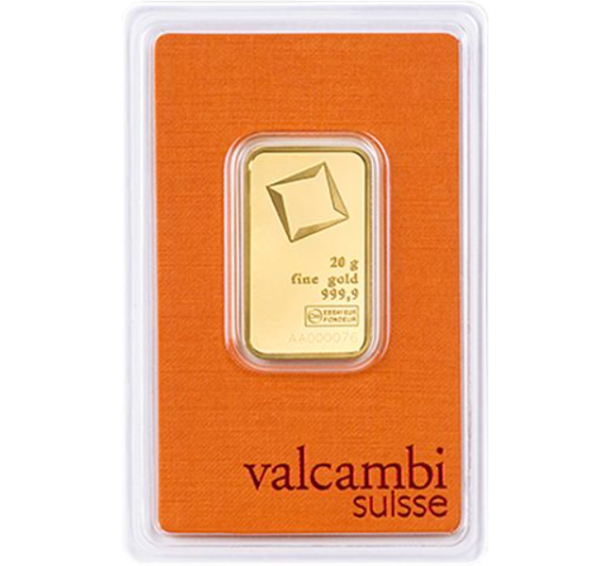 20g Lingotto d'oro Valcambi