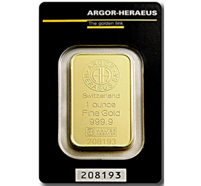 31,1g Lingotto d'oro Argor Heraeus