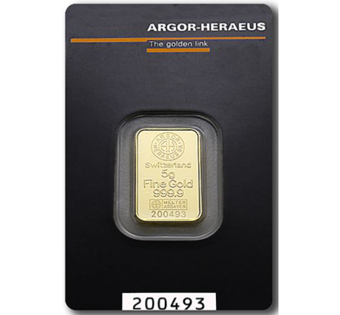 5g Lingotto d'oro Argor Heraeus