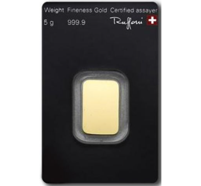 5g Lingotto d'oro Argor Heraeus