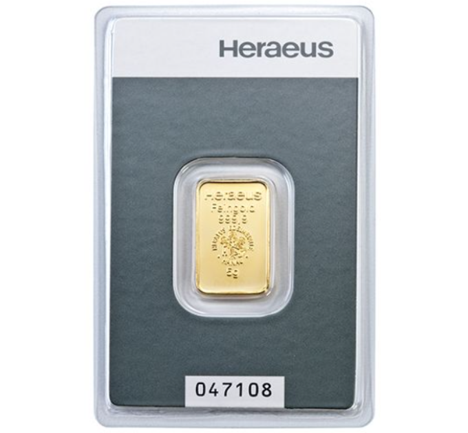 5g Lingotto d'oro Heraeus