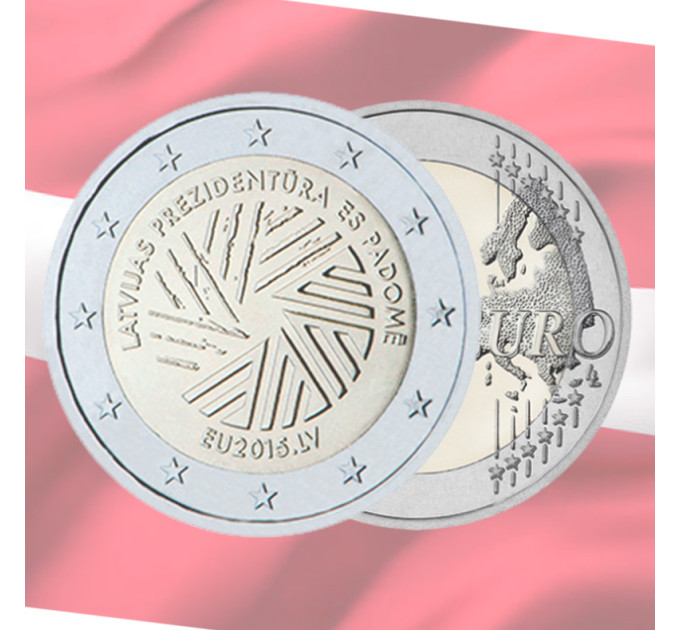 Lettonia 2 euro UNC 2015 - Presidenza lettone del Consiglio dell'UE