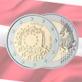 Lettonia 2 euro UNC 2015 - 30 anni della bandiera dell'UE