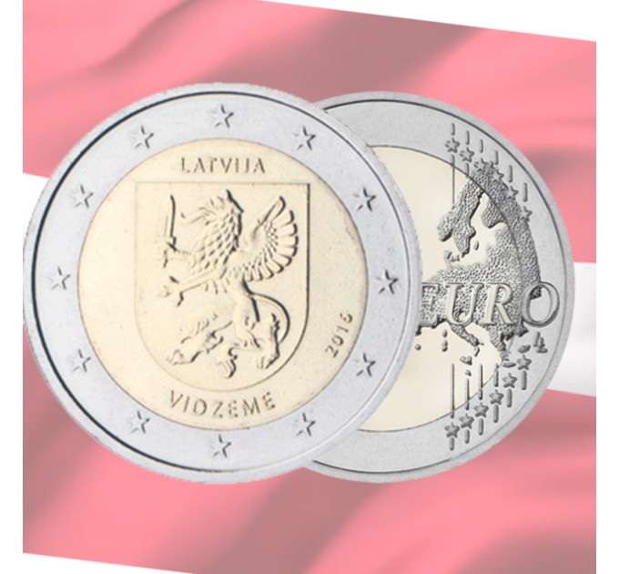 Lettonia 2 euro UNC 2016 - Vidzeme