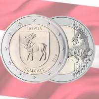 Lettonia 2 euro UNC 2018 - Zemgale
