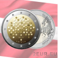 Lettonia 2 euro UNC 2022 - 100 anni Banca di Lettonia