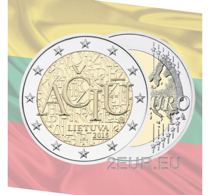 Lituania 2 euro UNC 2015 - Lingua lituana