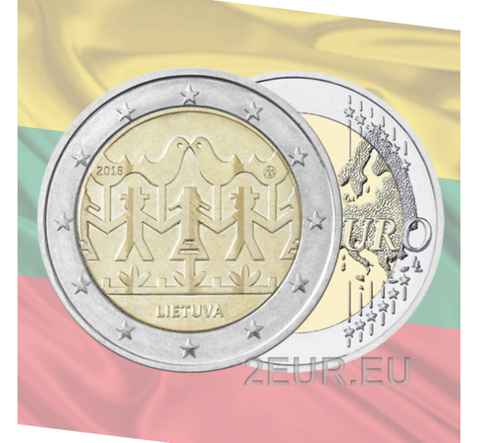 Lituania 2 euro UNC 2018 - Celebrazione di canti e balli