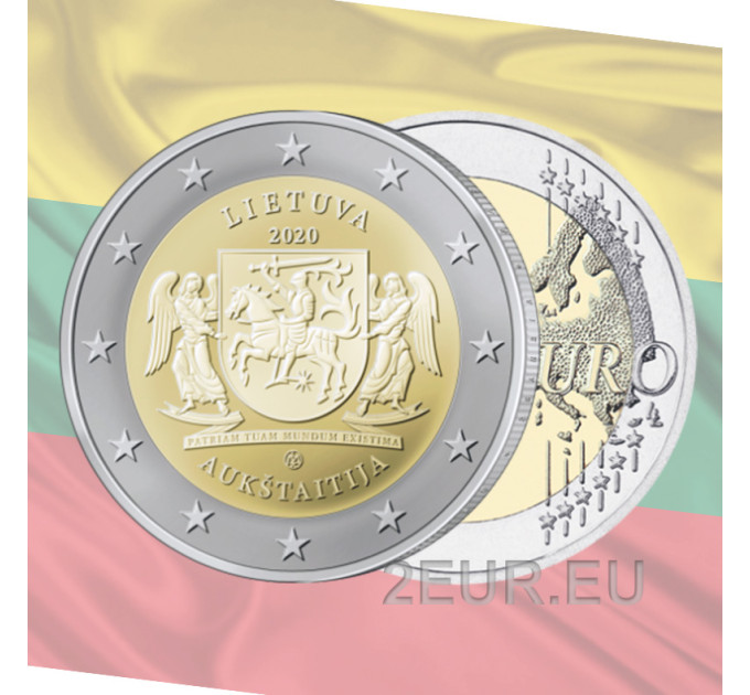 Lituania 2 euro UNC 2020 - Aukštaitija