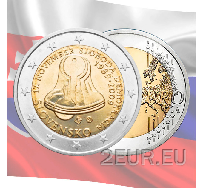 Slovacchia 2 euro UNC 2009 - 17 novembre - Giornata della Lotta per la Libertà e la Democrazia  
