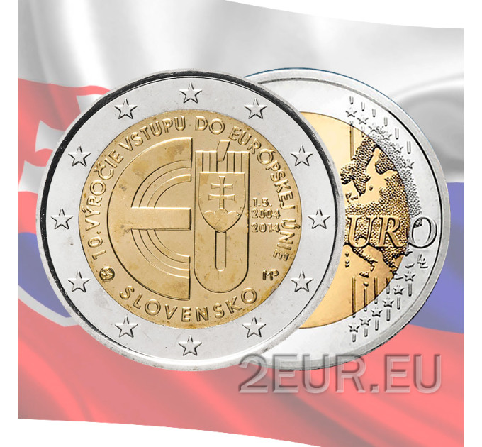 Slovacchia 2 euro UNC 2014 - 10 anni di appartenenza della Slovacchia all'Unione Europea