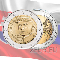 Slovacchia 2 euro UNC 2019 - 100° anniversario della morte di Milan Rastislav Stefanik