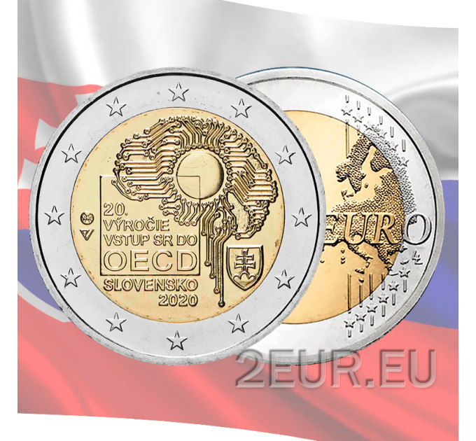 Slovacchia 2 euro UNC 2020 - 20° Anniversario di Adesione all'OCSE