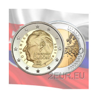 Slovacchia 2 euro UNC 2021 - 100° anniversario della nascita di Alexander Dubchek