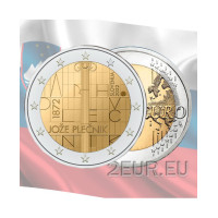 Slovenia 2 euro UNC 2022 - 150 anni dalla nascita dell'architetto Jože Plečnik