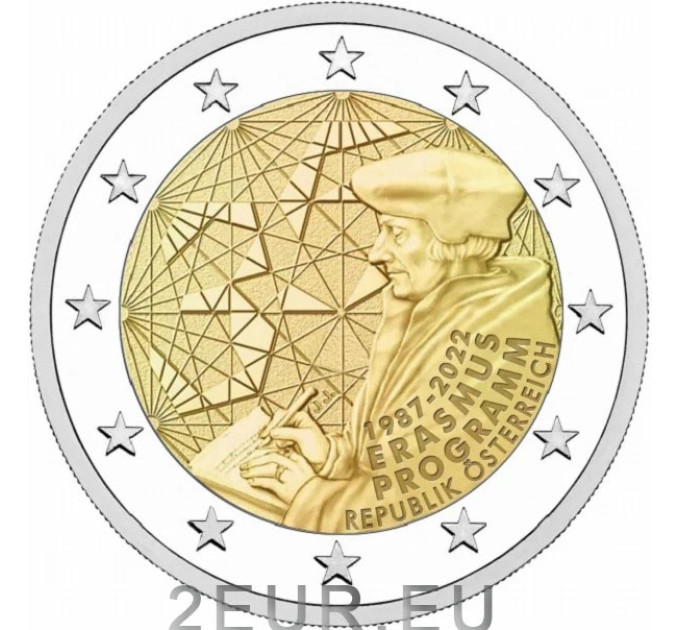 Austria 2 euro UNC 2022 - 35 anni dell'Erasmus