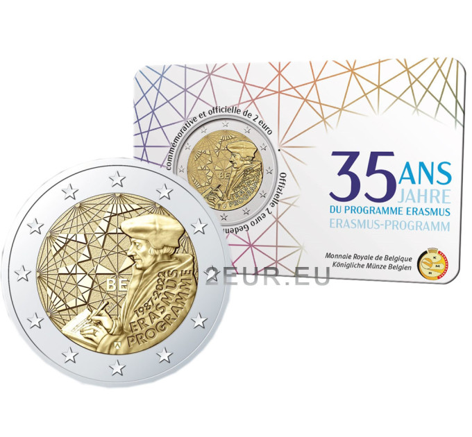 Belgio 2 euro BU 2022-2 - 35 anni dell'Erasmus - FR