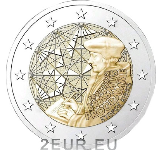 Cipro 2 euro UNC 2022 - 35 anni dell'Erasmus