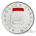 Italia 5 euro argento BU 2021 - Nutella Rosso