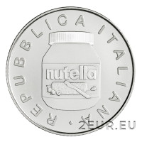 Italia 5 euro argento BU 2021 - Nutella Bianca
