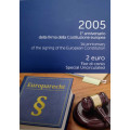 Italia 2 euro BU 2005 - 1° anniversario della firma della Costituzione dell'UE