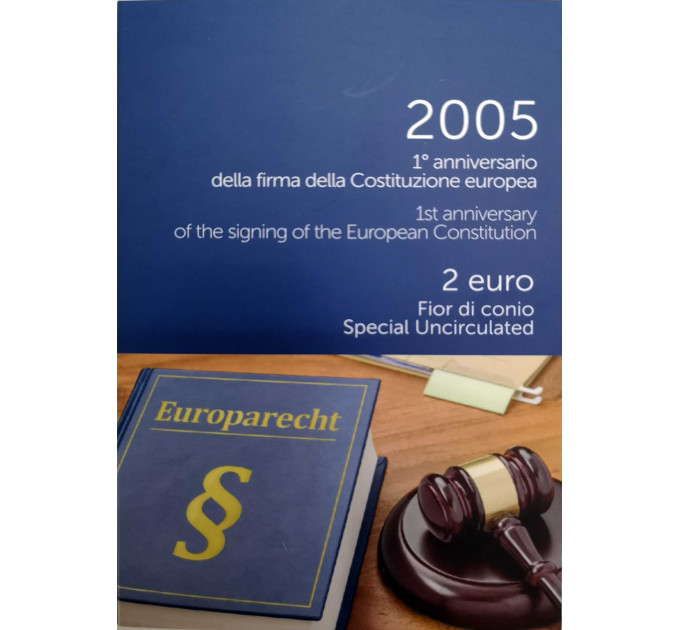 Italia 2 euro BU 2005 - 1° anniversario della firma della Costituzione dell'UE