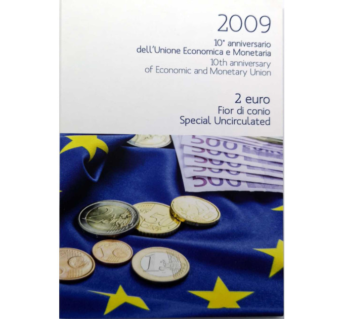 Italia 2 euro BU 2009 - 10° Anniversario EMU