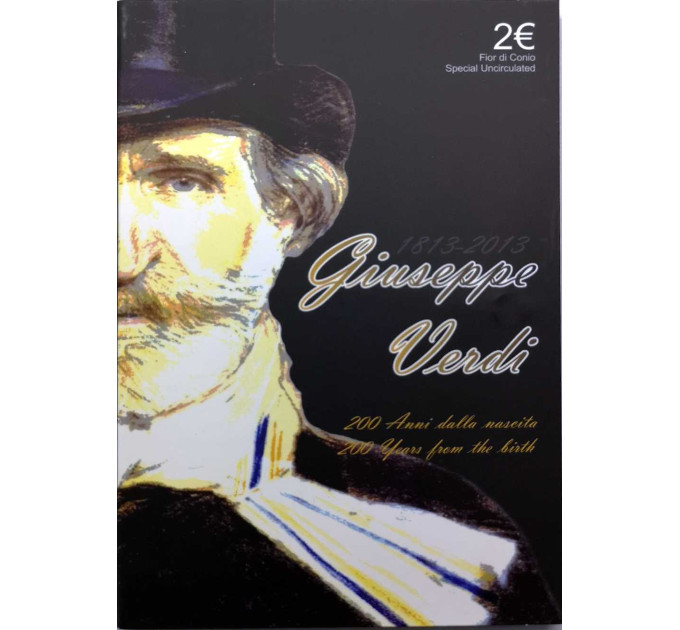 Italia 2 euro BU 2013 - 200° anniversario della nascita di Giuseppe Verdi