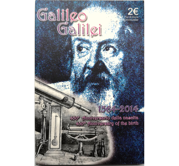 Italia 2 euro BU 2014 - 450° anniversario della nascita di Galileo Galilei
