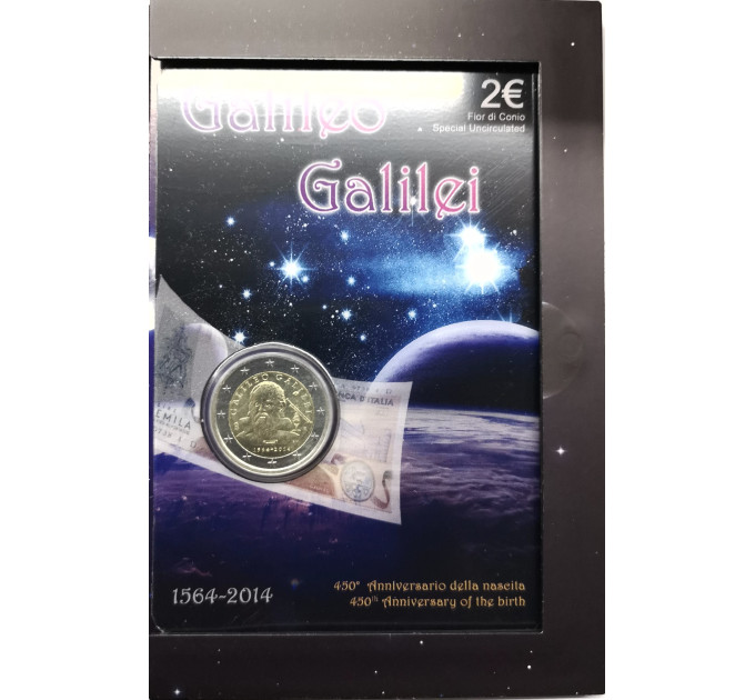 Italia 2 euro BU 2014 - 450° anniversario della nascita di Galileo Galilei
