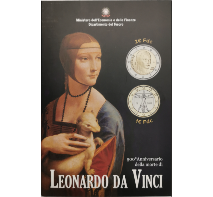 Italia 2 euro BU 2019 - 500° anniversario della morte di Leonardo da Vinci