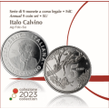 Italia Set Euro FDC + Moneta in argento da 5 euro 2023 - Centenario della nascita di Italo Calvino